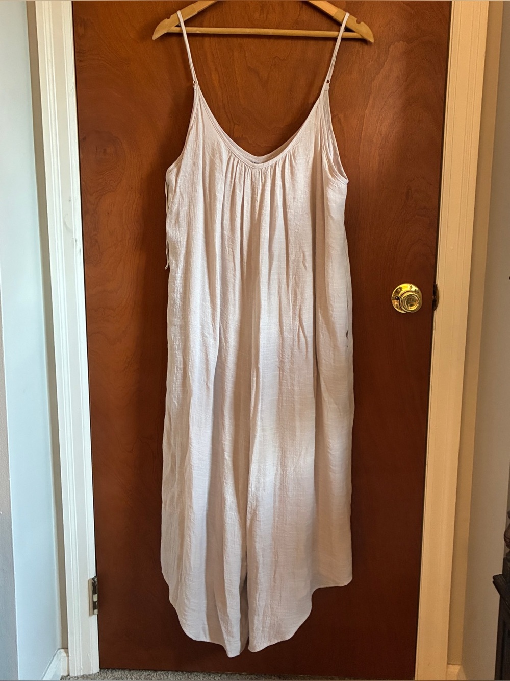 Lightweight Light Pink Romper with Pockets